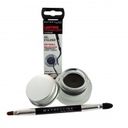 ايلاينر لاستينق دراما ميبيلين Maybelline Lasting Drama by Eye Studio Gel Eyeliner Noir Black 2 Brushes in 1 Define