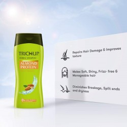 الشامبو العشبي بروتين اللوز من تريشوب 200 مل Trichup Almond Protein Herbal Shampoo