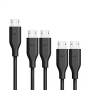 كابل انكر مايكرو يو اس بي 5 حبات بأطوال مختلفة Anker [5-Pack] PowerLine Micro USB (Assorted Lengths) / Black