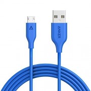 انكر كابل مايكرو للهواتف الذكية يو اس بي لون ازرق 1.8 متر PowerLine Micro USB (6ft / 1.8m) / Blue