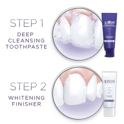 مجموعة كرست ثري دي لتبيض الاسنان CREST 3D WHITE BRILLIANCE 2 STEP TOOTHPASTE