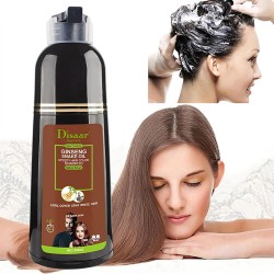 شامبو الجينسنغ وزيت الحية لصبغ الشعر باللون البني الطبيعي ديسار 400 مل Disaar Ginseng and Snake Oil Shampoo for Natural Brown Hair