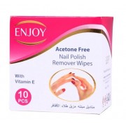 انجوي مناديل لازالة طلاء الاظافر enjoy nail polish remover wipes 10 pieces